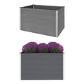 Garden Raised Bed WPC 59.1"x39.4"x35.8" Gray Self-Watering Flower Pot - White, Black, and Other