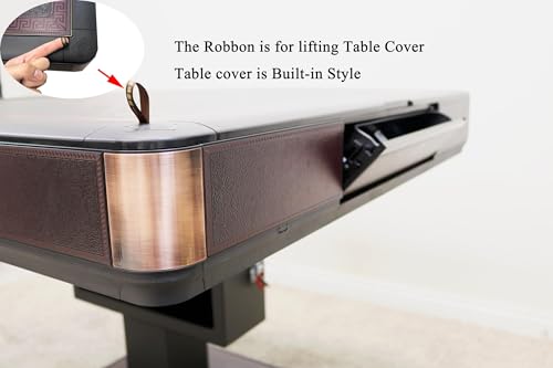 usamjtable American Style Ultra-Thin Automatic Mahjong Table with 36mm Numbered Tiles and Reversible Cover