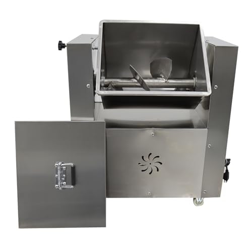 HayWHNKN Electric Meat Mixer 30L Stainless Steel Commercial Stuffing Machine Silver