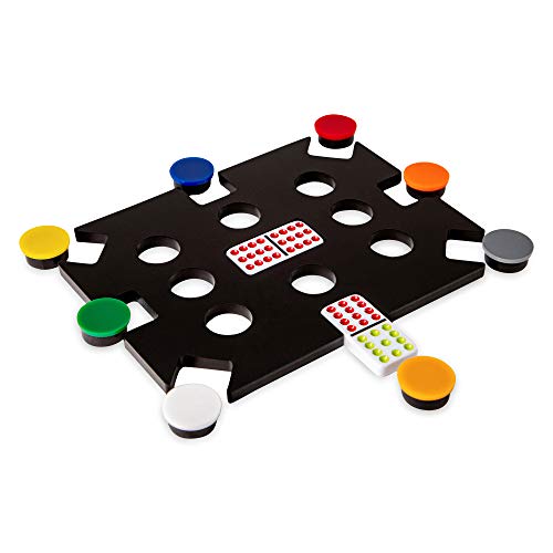 Luxe Dominoes Mexican Train Dominoes Set Black