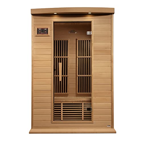 DYNAMIC SAUNAS Maxxus MX-K206-01 Elite 2-Person Near Zero EMF FAR Infrared Sauna Natural Wood Finish