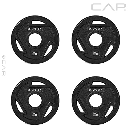 CAP Barbell Starter Olympic Weight Set 105lbs, Set with Plates and Bar
