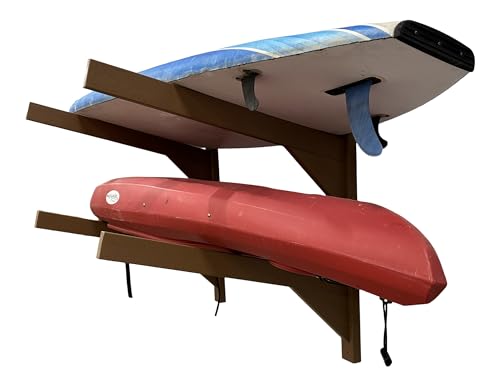 Log Kayak Rack Wall Kayak Holder Nutmeg Brown