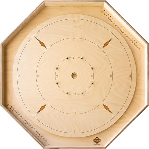Crokinole Canada The Crokinole Master Large Traditional Board Game Set Brown