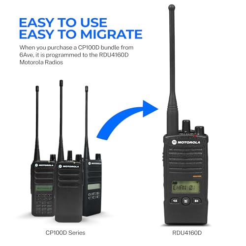 Motorola Solutions 2 x CP100D UHF Portable Two Way Radio Bundle with Earpiece Black