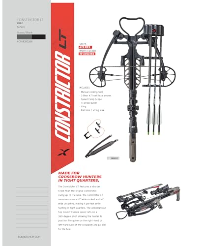 Bear Archery Bear X Constrictor LT Crossbow Kit Black