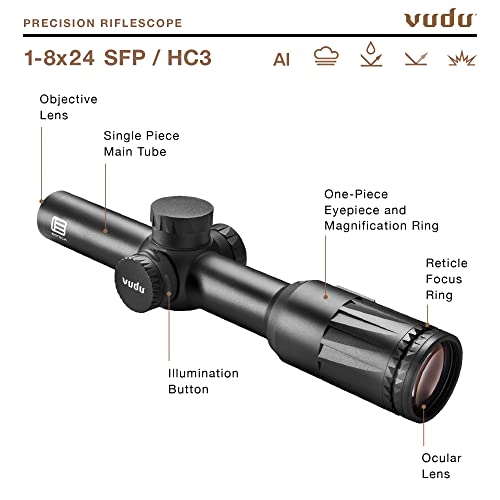 EOTECH Vudu 1-8x24mm Precision Rifle Scope Black