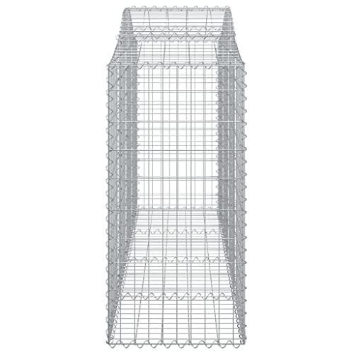 Arched Gabion Baskets 4 pcs Galvanized Iron Plant Pots Self-Watering Indoor Outdoor Gardening White Black