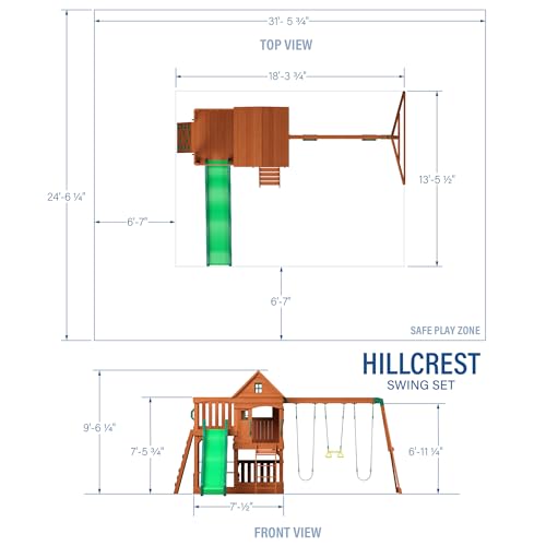 Backyard Discovery Hillcrest Cedar Swing Set Brown