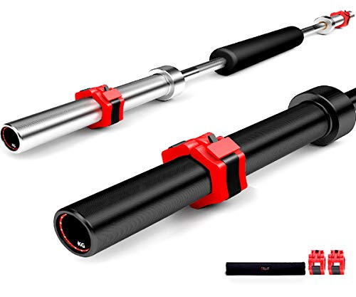 ZHLL 6-Foot /33LB Colored Olympic Bar for Weightlifting and Squatting Six-Foot Eight-Axis Silver