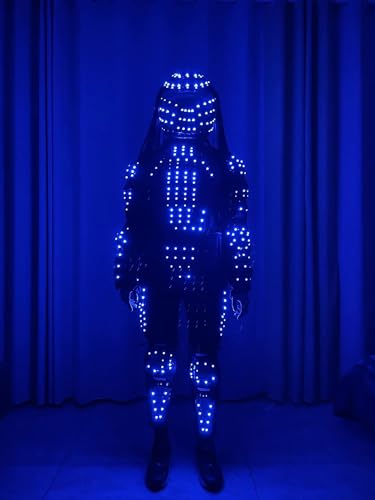 Earthradius Multi-Coloured LED Robot Stilts Walker Costume Black (XL)
