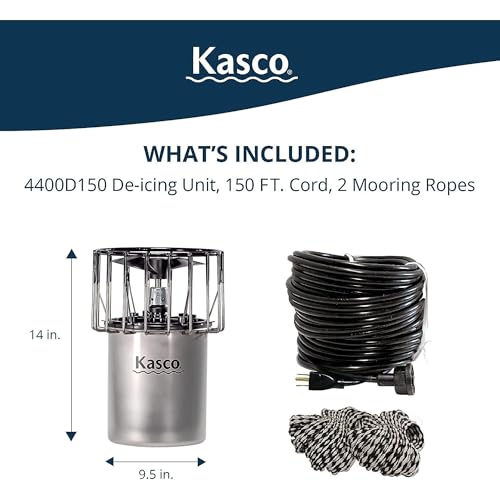 Kasco 1 HP Lake & Pond De-icer 120V with 150 Ft Electric Power Cord