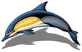 Custom Mosaics, Inc. Common Dolphin Porcelain Pool Mosaic 42" x 26
