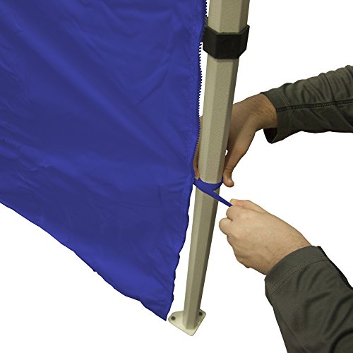 Vispronet 10x15 Steel Canopy Tent Kit Blue - Wind Resistant Up to 25mph with Walls and Accessories