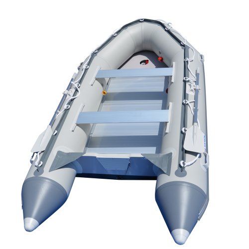 BRIS 12.5 ft Inflatable Fish Hunter Raft Boat Gray