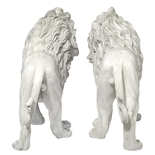 Design Toscano Regal Lion Sentinels of Grisham Manor Statue Antique Stone