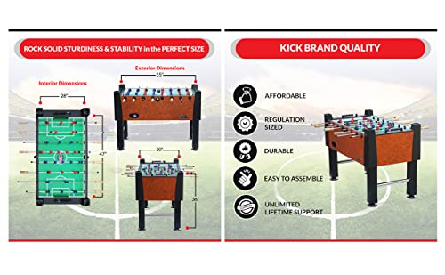 KICK Emperor 55" Foosball Table Brown