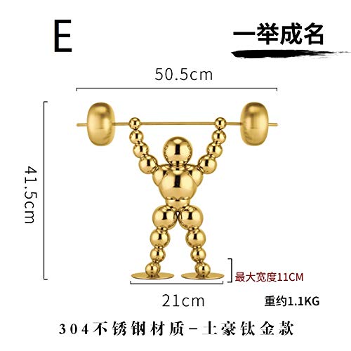 LSX Gold Stainless Steel Home Decor Showpiece Set (5pcs)