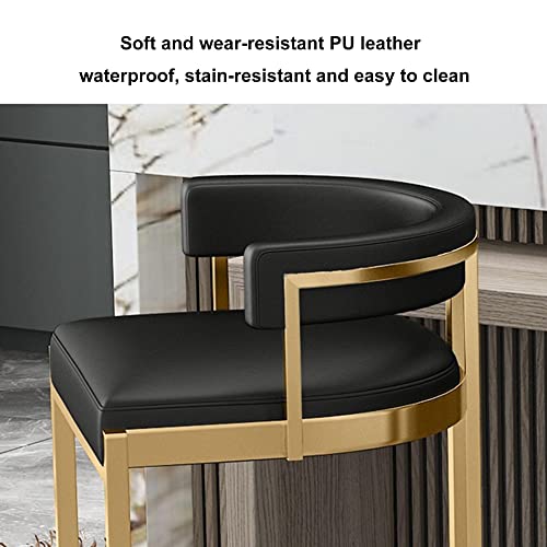Natliedop PU Leather Bar Stools Set of 2 Grey