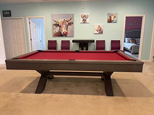 Empire USA Manhattan Slate Pool Table W/ Premium Billiard Accessories Charcoal