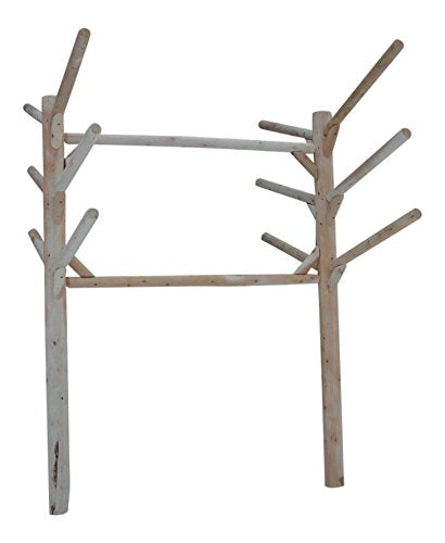 Log Kayak Rack 6 Place Kayak and SUP Board Rack Buried in Ground Unfinished