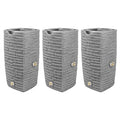 Good Ideas Impressions Riverwalk 50 Gallon Rain Barrel Dark Granite 3 Pack