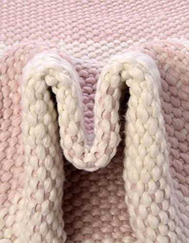 Unique Loom Eco Plaid Indoor Outdoor Washable Area Rug Balmoral 9' x 12' Pink/Ivory
