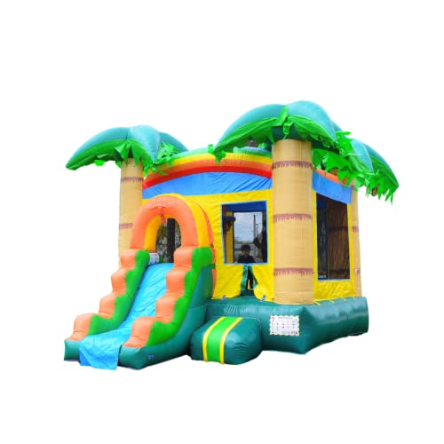 HERO KIDDO Tropical Breeze Inflatable Bounce House Yellow