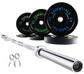 BalanceFrom Olympic Bumper Plate Weight Set Black