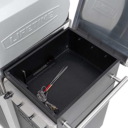 Lifetime Gas Grill and Wood Pellet Smoker Combo with WiFi and Bluetooth Control Black & Silver