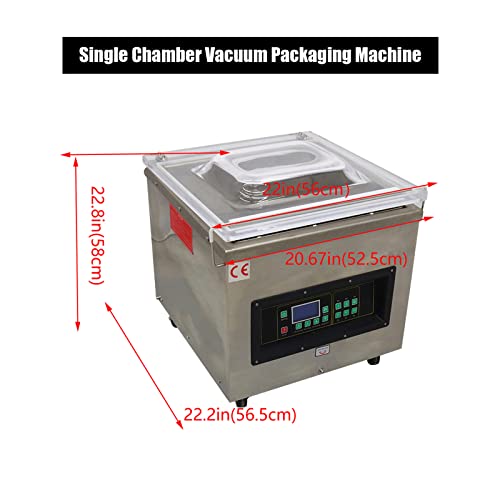 LGXEnzhuo Single Chamber Vacuum Packaging Machine DZ450 110V 900W 17.7 Inch Sealer