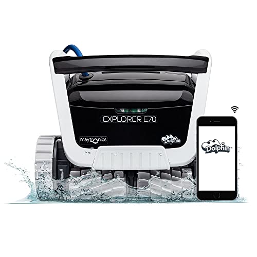 Dolphin Explorer E70 Wi-Fi Robotic Pool Vacuum Cleaner Black