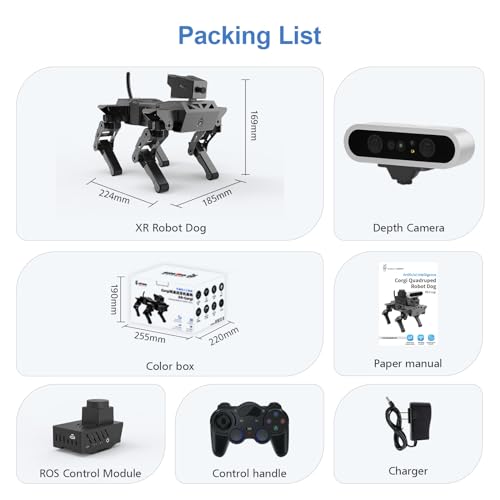 XiaoR Geek Quadruped Bionic Robot Dog Kit Black