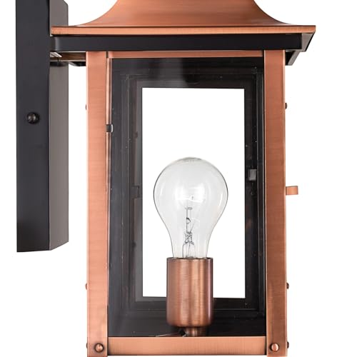 Quoizel Chalmers Outdoor Wall Lantern 15 Inch 1-Light Aged Copper