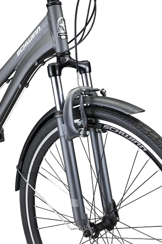 Schwinn Discover 2 Adult Hybrid Bike 700c 21-Speeds Matte Grey
