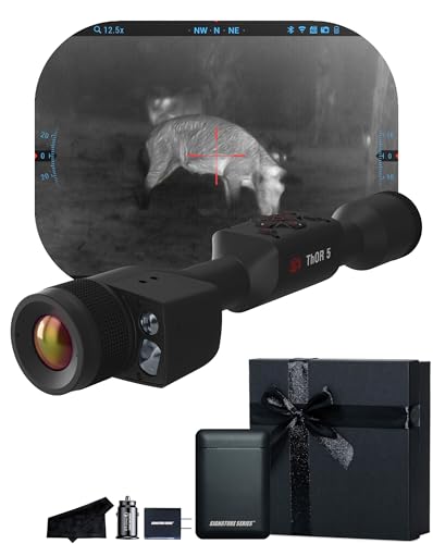 Certified Brands ATN Thor 5 LRF 640 Smart HD Thermal Scope with Laser Rangefinder Black