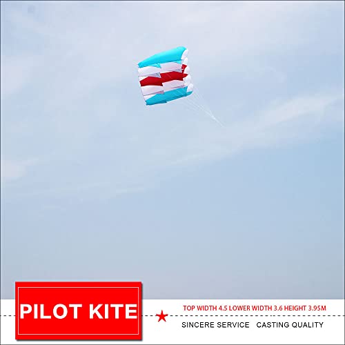 Yingfeida Giant Soft Inflatable Pilot Kite 5-Hole Large Tractor Lifter Blue White
