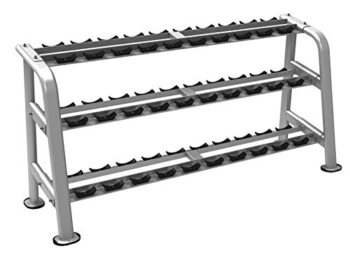 Fitness First Dumbbell Rack Holds 15 Pairs Gray
