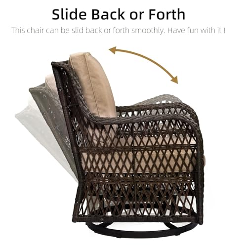 GAOMON 3-Piece Wicker Patio Furniture Set Beige
