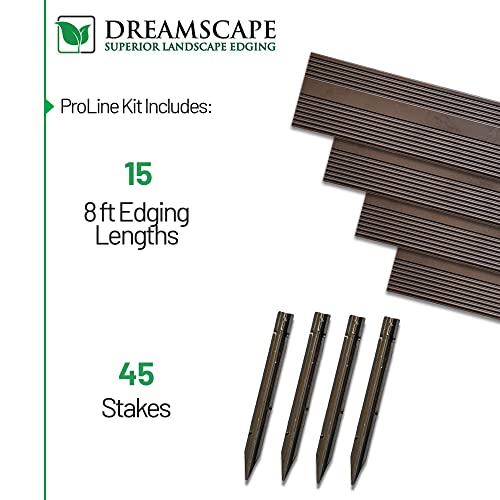 Dreamscape ProLine Aluminum Landscape Edging 120 Ft Bronze Duraflex