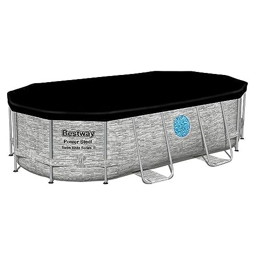 Bestway Power Steel Swim Vista Series II Above Ground Swimming Pool Gray