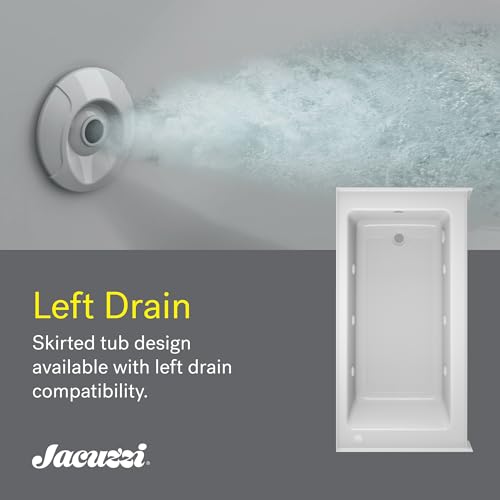 Jacuzzi SIGNATURE Acrylic Low-Profile Heated Soak & Jet Massage Bathtub White