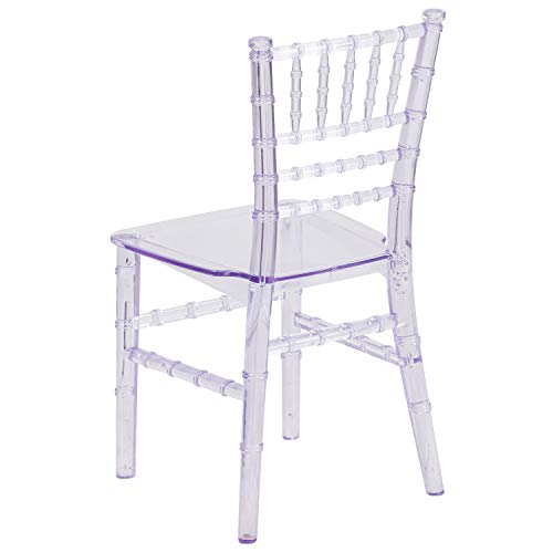 BizChair 10 Pack Child's Transparent Crystal Resin Chiavari Chair Clear