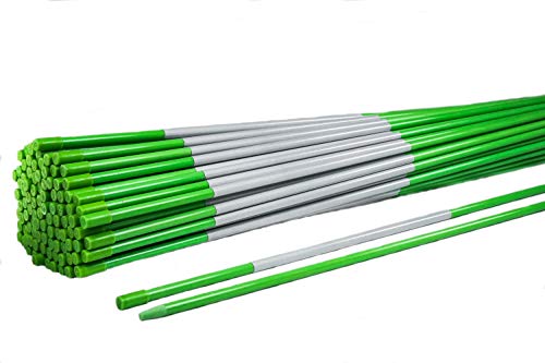 DISCOUNT SNOWSTAKES .COM 4ft Green Driveway Markers with Hy Viz Reflective Tape