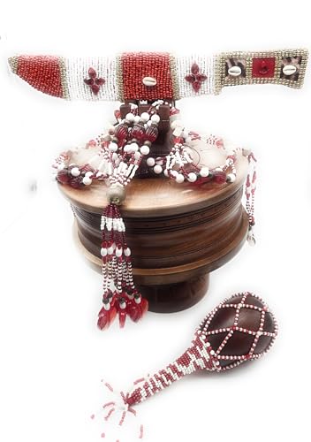 WORLDMARTSHOPPING WMS Shango Set Batea de Madera Decorada Cherry
