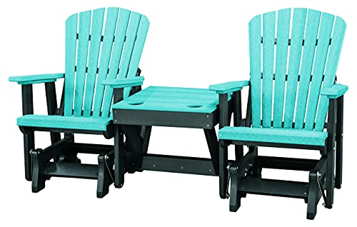 American Furniture Classics Double Glider Aruba Blue/Black