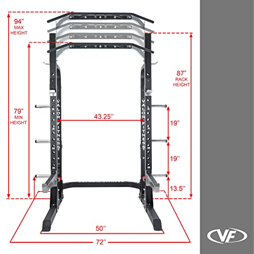 Valor Fitness Half Rack Squat Machine Black