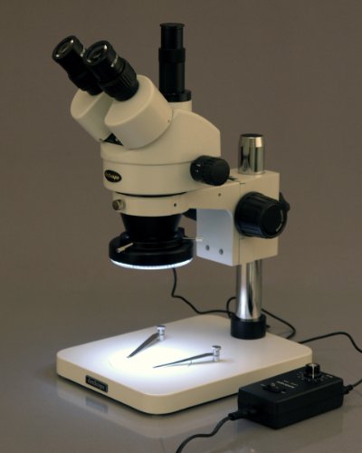AmScope Trinocular Stereo Zoom Microscope 3.5X-90X White