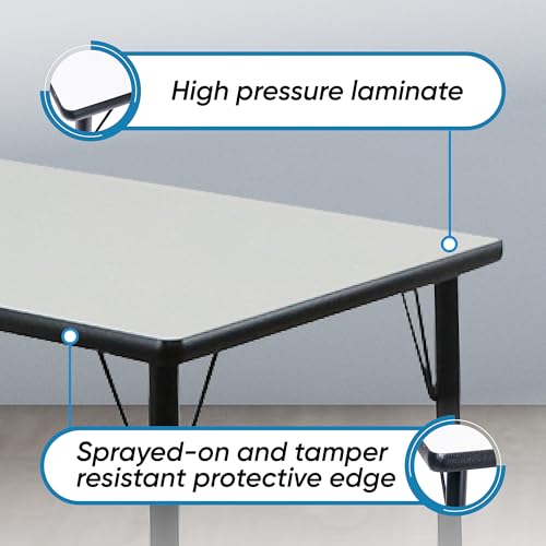 Schooled School Chair and Table Set Height Adjustable Black