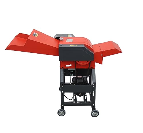INTSUPERMAI 4-Blade Hay Cutter Pulverizer Grass Crusher Red and Black